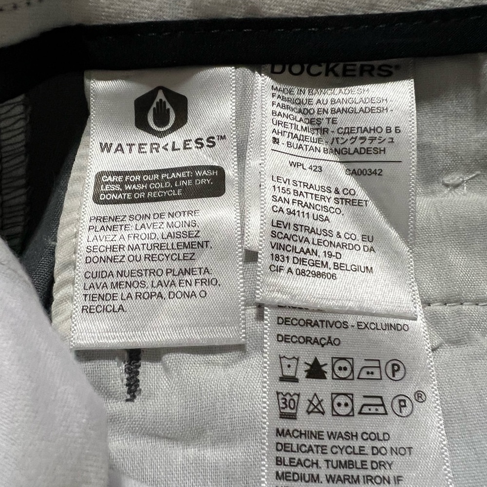 NWOT Dockers Classic Fit waterless pants -Gray W33L30 - Picture 4 of 5